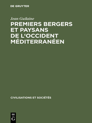 cover image of Premiers bergers et paysans de l'occident méditerranéen